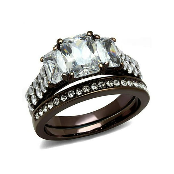 3 Ct Emerald Cut Diamond Vintage Engagement Ring 14k White Gold Finish Size 5-10